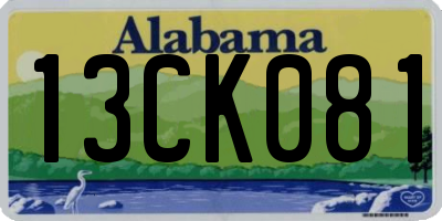AL license plate 13CK081