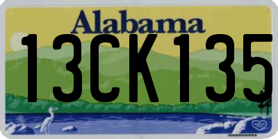AL license plate 13CK135