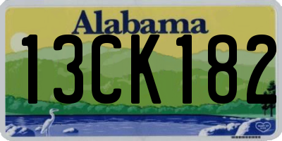 AL license plate 13CK182