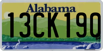 AL license plate 13CK190