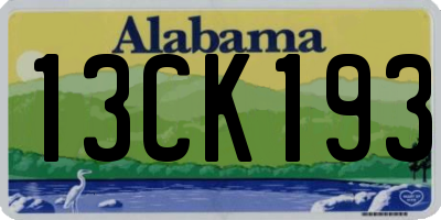 AL license plate 13CK193