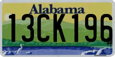 AL license plate 13CK196