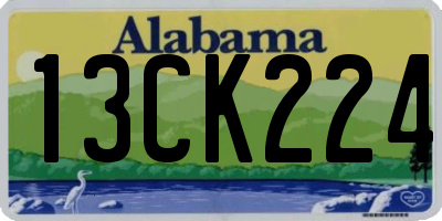 AL license plate 13CK224