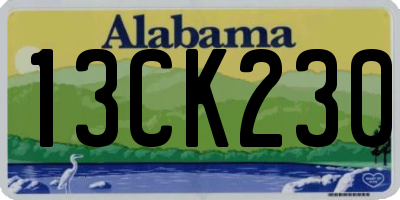 AL license plate 13CK230