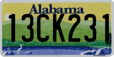 AL license plate 13CK231