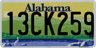 AL license plate 13CK259