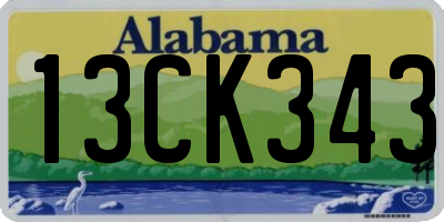 AL license plate 13CK343