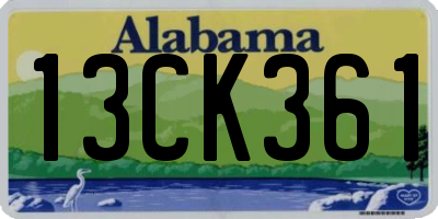 AL license plate 13CK361