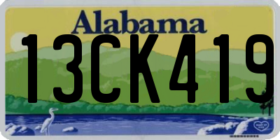 AL license plate 13CK419