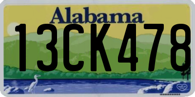 AL license plate 13CK478
