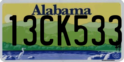 AL license plate 13CK533