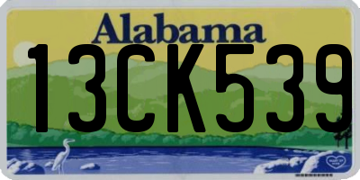 AL license plate 13CK539