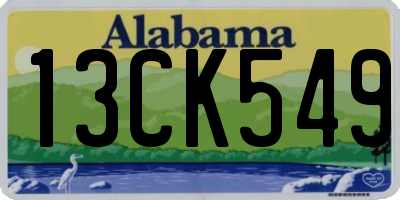 AL license plate 13CK549