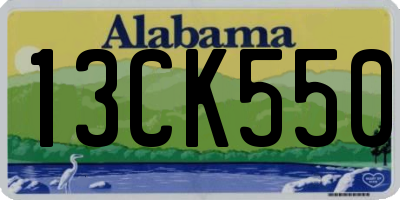 AL license plate 13CK550