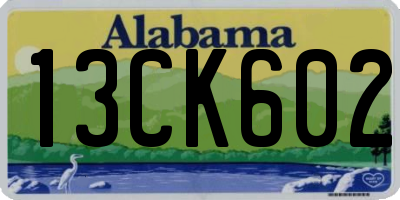 AL license plate 13CK602