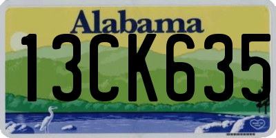 AL license plate 13CK635