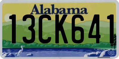 AL license plate 13CK641