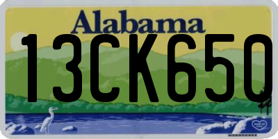 AL license plate 13CK650