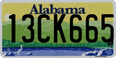 AL license plate 13CK665