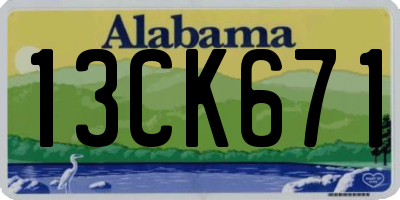 AL license plate 13CK671