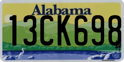 AL license plate 13CK698