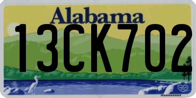 AL license plate 13CK702