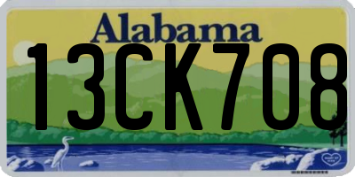 AL license plate 13CK708