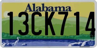 AL license plate 13CK714