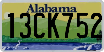 AL license plate 13CK752
