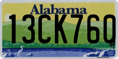AL license plate 13CK760