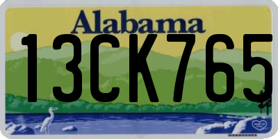 AL license plate 13CK765