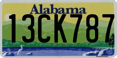 AL license plate 13CK787