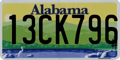 AL license plate 13CK796