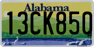 AL license plate 13CK850