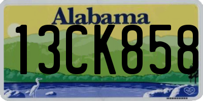 AL license plate 13CK858