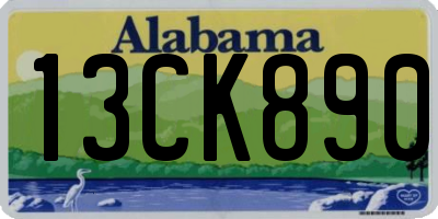 AL license plate 13CK890