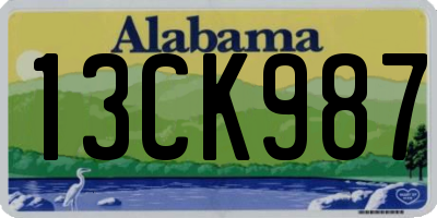 AL license plate 13CK987