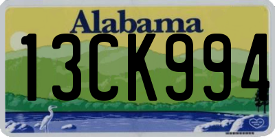 AL license plate 13CK994