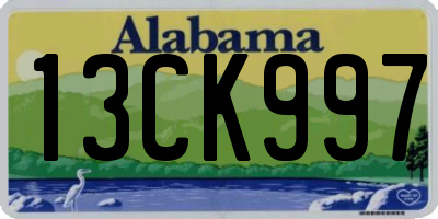 AL license plate 13CK997