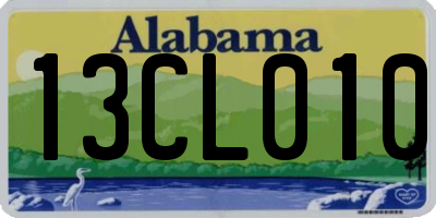 AL license plate 13CL010