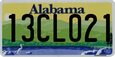 AL license plate 13CL021