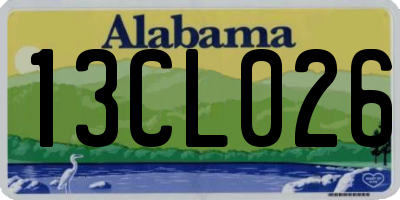 AL license plate 13CL026