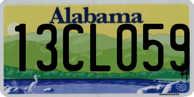 AL license plate 13CL059