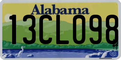 AL license plate 13CL098