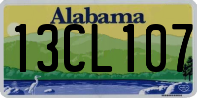 AL license plate 13CL107