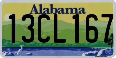 AL license plate 13CL167