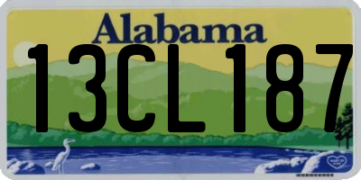 AL license plate 13CL187