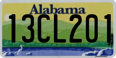 AL license plate 13CL201