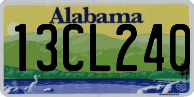 AL license plate 13CL240