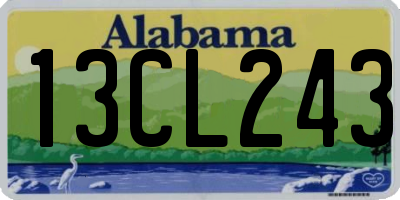 AL license plate 13CL243
